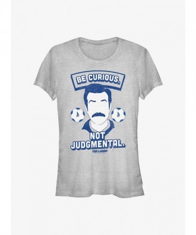 Ted Lasso Girls Curious Not Judgmental Grey T-Shirt
