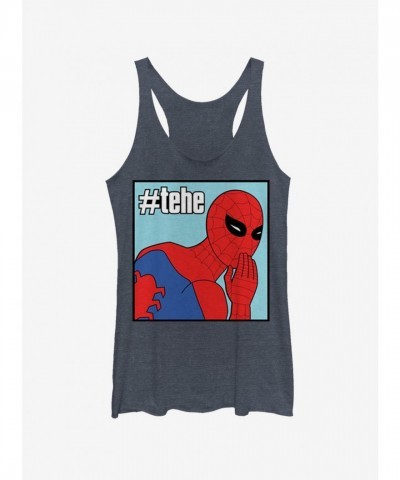 Marvel Girls TeeHee Spider-Man Blue Tank Top