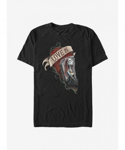 Disney Nightmare Before Christmas Unisex Sally Loves T-Shirt - Black