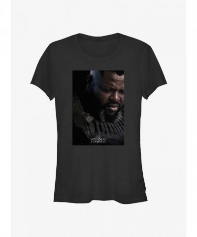 Marvel Girls T-Shirt: Black Panther M'Baku Poster - Junior Sizes, Black