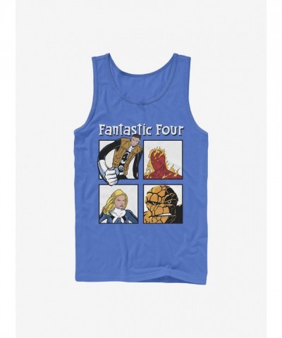 Marvel Blue Fantastic Four Team Tank Top for Men