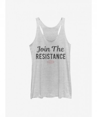 Star Wars The Last Jedi Join Resistance Girls Racerback Tank - White