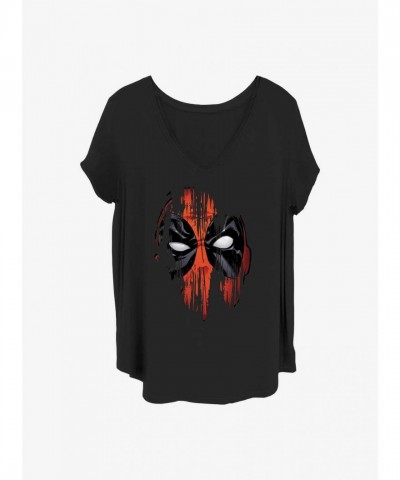 Marvel's Deadpool Cartoon Print Plus Size Women's T-Shirt - Black