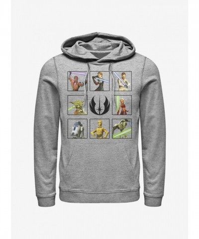 Star Wars Clone Wars Grey Box Up Hoodie for Men