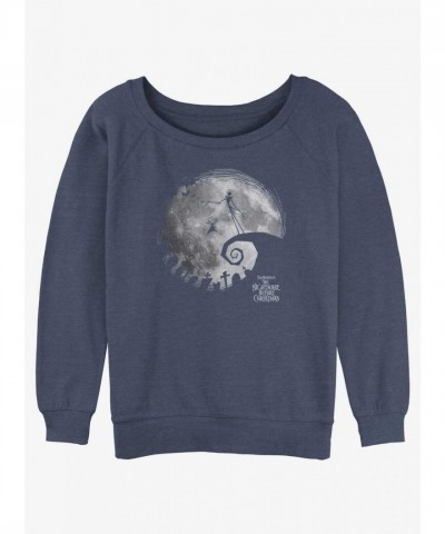 Disney Nightmare Before Christmas Moon Girls Hoodie - Black Junior Size