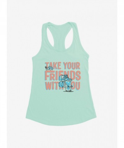 Minions No Man Left Behind Girls Green Tank Top