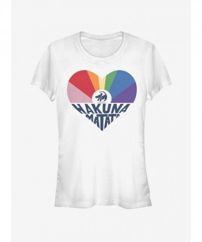 Disney Hakuna Matata Rainbow Junior T-Shirt - White