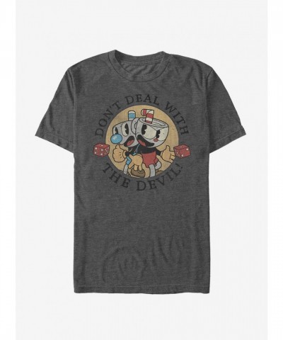 Cuphead Mugman Dice Design Men's Black T-Shirt