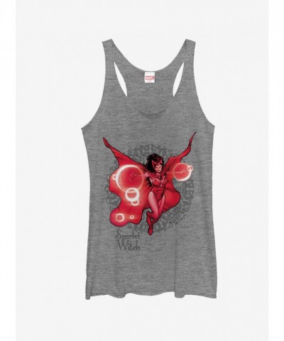 Marvel Scarlet Witch Heather Grey Racerback Tank - Women's