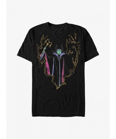 Maleficent Graphic Tee for Men - Black | Disney