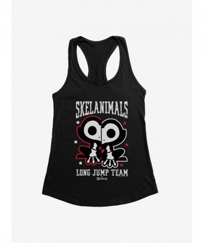 Skelanimals Girls Long Jump Team Lightweight Tank - Black