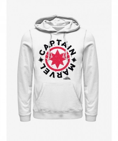 Marvel Captain Marvel White Hoodie for Men