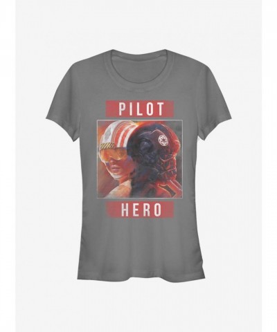 Star Wars Girls Hero Pilot T-Shirt in Grey