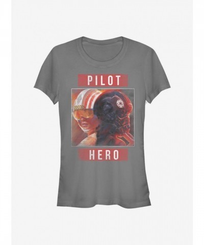 Star Wars Girls Hero Pilot T-Shirt in Grey