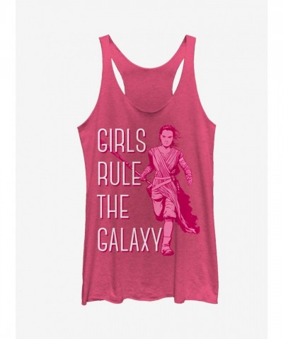 Star Wars Rey Empowers Galaxy Girls in Heather Pink Tank Top