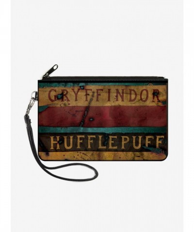 Harry Potter Gryffindor Hufflepuff Clutch Wallet - Canvas Zippered Design