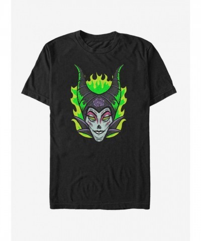 Maleficent Sugar Skull T-Shirt for Men - Disney Black Design