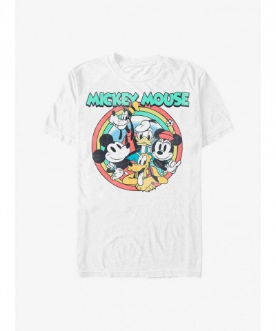 Disney Vintage Mickey Mouse Soft T-Shirt for Men - White