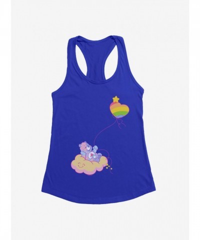 Care Bears Floating Love Junior Girls Tank Top - Blue