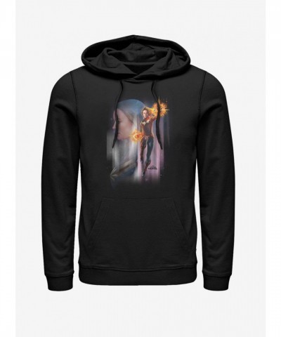Marvel Captain Marvel Black Galaxy Hoodie for Men