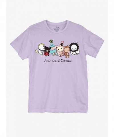 Sentimental Circus Plush Friends Boyfriend Fit Cotton Tee for Girls