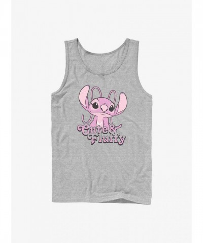 Disney Lilo & Stitch Grey Fluffy Angel Tank Top for Men