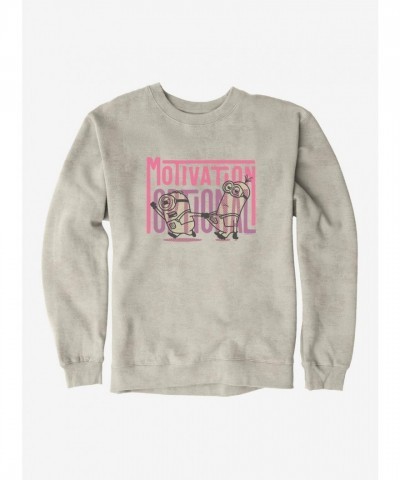 Minions Motivation Spotty Unisex Sweatshirt - White