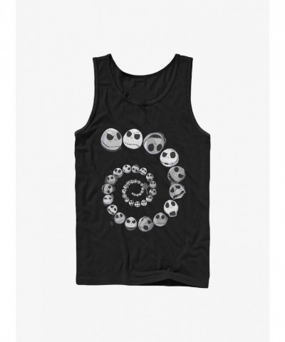 Disney Jack Emotions Spiral Tank Top - Men's Black Cotton