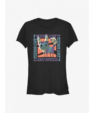 Star Wars Tooka-Cat Galaxy Girls T-Shirt - Black